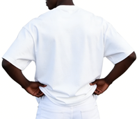 T-shirt unisexe grande taille en gros, impression numérique personnalisée, logo de votre marque, coton, blanc, coupe oversize