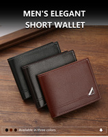 Dompet Pria Motif Leci Modis dan Kasual Terlaris, Dompet Pendek Pria, Dompet Lembut Dengan Banyak Slot Kartu
