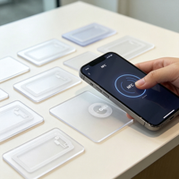 Carte intelligente NFC NTAG213 transparente personnalisée pour carte de visite numérique, contrôle d'accès et applications d'identité sans contact