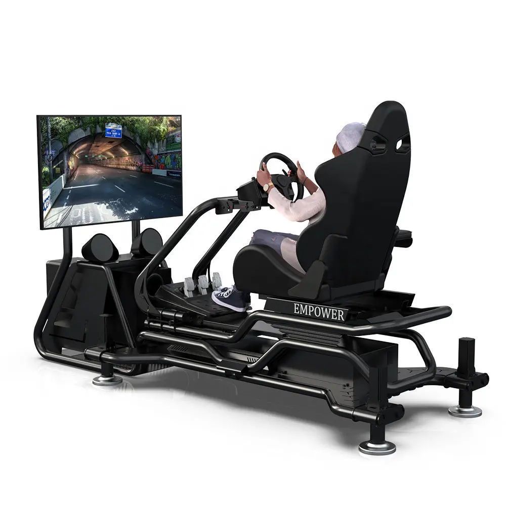 บานาน่าแลนด์จำลองการแข่งรถอัจฉริยะจำลองการแข่งรถที่สมจริงอุปกรณ์เกมแข่งรถ VR ขนาดใหญ่