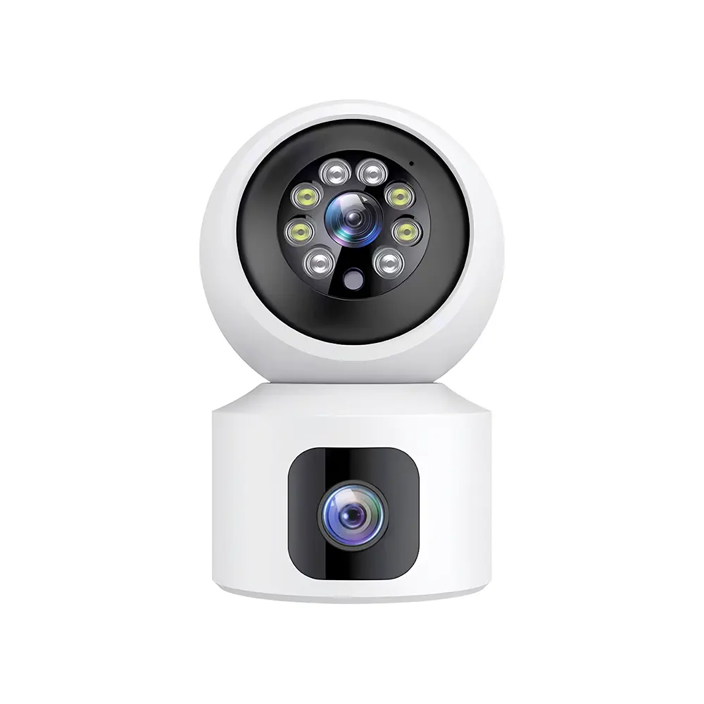 Ikevision intérieur 4MP 4G double objectif caméra détection de mouvement alarme Audio vidéo TF carte enregistrement pour la Surveillance de sécurité à domicile