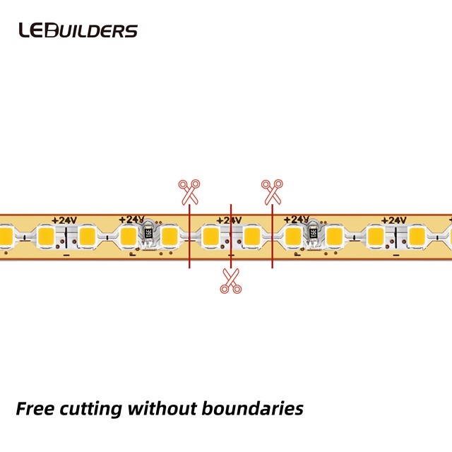 Freecut Design 2700-6000K 240 LEDs/m DC24V IP20 8mm Copper ProSMD2216 LED Strip for DIY Decor Architectural Trims Display Cases