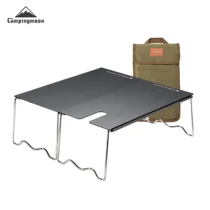 outdoor table and chair set stainless steel camping portable table outdoor folding table with bag