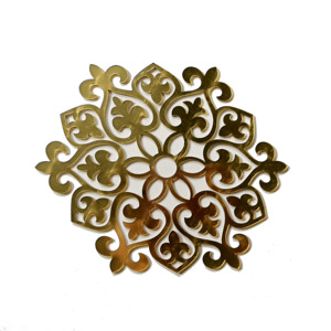 Modern Europe Luxury <strong>Mirror</strong> Acrylic Geometric Round Charger <strong>Placemat</strong> 13" Laser Cut Eco-Friendly - Product Image 2
