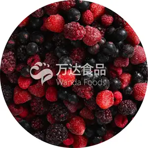 Прямой экспорт от фабрики Wanda Foods оптом Замороженные смешанные ягоды содержат ежевику чернику и клубнику