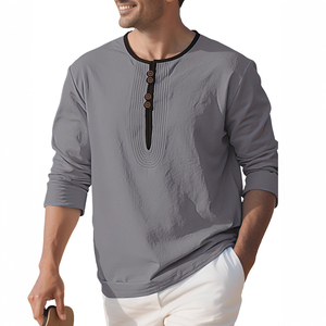 T-shirts en coton pour hommes, Pima Premium, vente en gros, marque de qualité supérieure, 100% coton, design logo, 240 g/m², t-shirt pour hommes, taille plus, coupe ajustée - Product Image 5