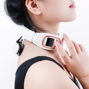 Masajeador <span class=keywords><strong>cervical</strong></span> portátil profesional superventas, masajeador de cuello de doble capa para hombros con alivio de pulso eléctrico - Product Image 4