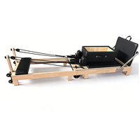Reformer de Pilates pliable en bois de chêne, design classique Senrui, machine de luxe pour exercices de yoga, usage commercial, personnalisable pour le corps