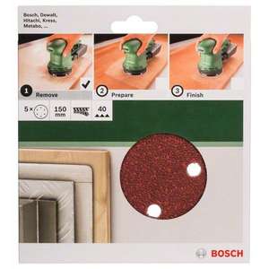 BOSCH - 2609256A33 Jeu de feuilles abrasives avec 6 trous pour ponceuse orbitale-EAN 3165140614498 ABRASIVES ABRASIVE PAPERS - Product Image 2
