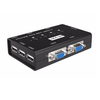 MT-VIKI MT-460KL 4 PORT USB KVM SWITCH dengan Kabel KVM untuk Komputer Switch VGA 4 Input 1 Output