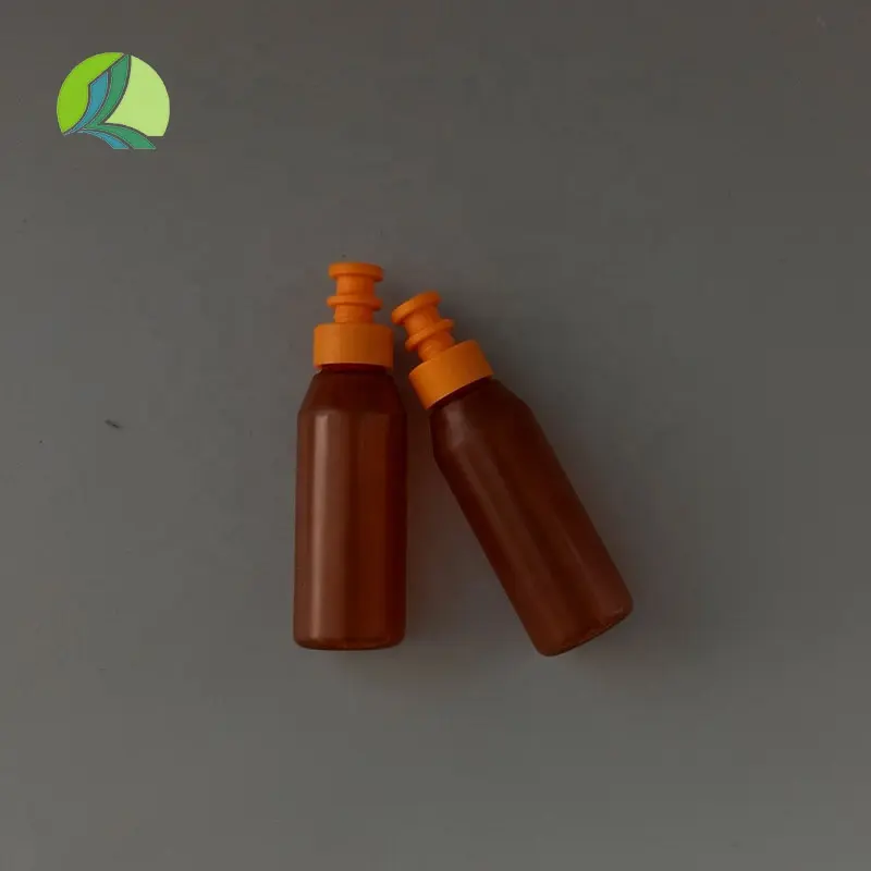 Fabrika doğrudan 10ml PE kahverengi plastik Oral sıvı şişe sıvı ilaç için taşınabilir şurup flakon ambalaj