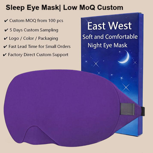 Masque de sommeil ODM avec design aile en coton doux, confort sans pression, faible MOQ, vente en gros - Product Image 1