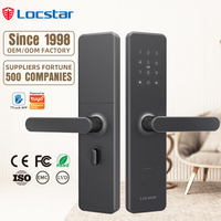 Locstar ANSI Mortise Elektronisches Zimmerkarten-Digitalschloss mit Passwort und TTlock für Hotels, Smart Door Lock mit Managementsoftware-System