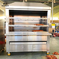Rôtissoire brésilienne à température réglable, trois options de chauffage, plusieurs tailles pour buffet, restaurant, transformation de la viande
