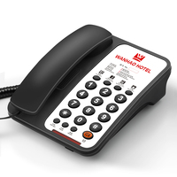 Téléphone analogique pour chambre d'hôtel avec façade en papier personnalisée, faible MOQ, service de logo imprimé directement de l'usine