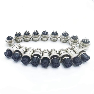 円形GXコネクタオスメスアセンブリフランジパネルマウントソケットGX12GX16 GX20 GX30Gxコネクタ - Product Image 1