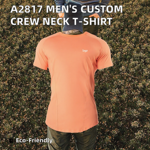 T-shirt basique pour homme A2817, col rond, personnalisable avec impression sérigraphique, couleur unie, tissu doux, t-shirt uni - Product Image 2