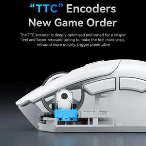 Attacco squalo R1 <span class=keywords><strong>Mouse</strong></span> senza fili leggero PAW3311 Tri-modalità E-sport gioco 2.4G BT <span class=keywords><strong>Mouse</strong></span> con cavo USB - Product Image 3