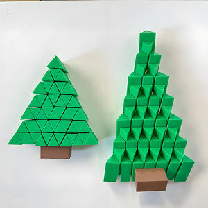 Bébé premier mini pixel arbre de noël jouets d'apprentissage marionnettes à doigt en plastique coloré nouveaux cadeaux de noël décorations de noël intérieur - Product Image 1