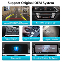 Layar Ultra-tipis 12,8 inci 2400*900 Wireless CarPlay AndroidAuto GPS OBD2 untuk BMW Seri 3/5 E90/E92/E93/E60/E61 2005-2011