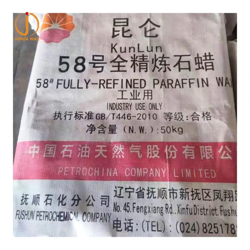 Junda paraffin spain fully refined paraffin candle wax high melt point paraffin for tyres