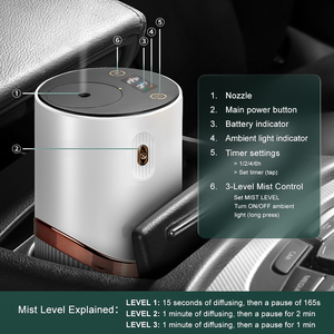 Diffuseur d'aromathérapie pour voiture écologique à piles avec flacon de 10 ml pour l'air frais - Product Image 4
