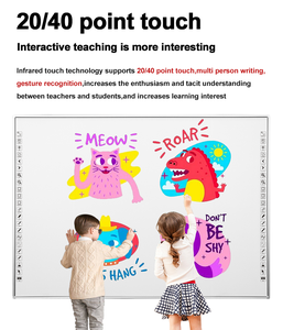 Tableau blanc interactif numérique électronique à écran tactile 20 points de 83/86/<span class=keywords><strong>96</strong></span>/106 pouces pour l'enseignement/salle de réunion Smart Interactive - Product Image 3