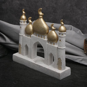 Produits du Ramadan Décorations de l'Aïd Moubarak Ornements faits à la main de mosquée, de <span class=keywords><strong>château</strong></span> et d'étoiles Décoration de bureau Fournitures d'intérieur - Product Image 4