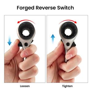 Llave <span class=keywords><strong>de</strong></span> Trinquete LINYI QUEEN para Motosierra, Herramienta <span class=keywords><strong>de</strong></span> Doble Enchufe CRV <span class=keywords><strong>de</strong></span> 13 mm y 19 mm, Mango <span class=keywords><strong>de</strong></span> Acero al Carbono Forjado con Punta <span class=keywords><strong>de</strong></span> Destornillador - Product Image 6