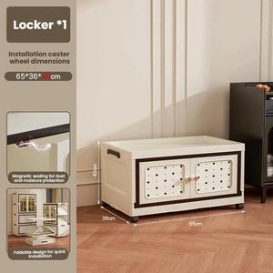 Meuble de <span class=keywords><strong>rangement</strong></span> portable pliable en <span class=keywords><strong>plastique</strong></span> à assemblage rapide pour l'organisation des dortoirs et appartements - Product Image 2