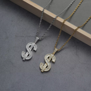 $dollar pendant necklace, hip hop jewelry, accessories cross-border explosion, dollar <b>coin</b> pendant - Product Image 2
