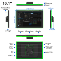 Tablette HMI tactile murale 10,1 pouces Android 14 RK3576S pour maison intelligente avec Zigbee, Matter, Thread, PoE et ports RS485 RJ45