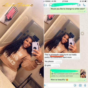 新到货菠萝波透明13X6前花边假发，巴西处女全花边人发假发，前卷花边假发 - Product Image 5