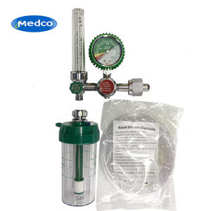 Regulador de Oxígeno Portátil para Uso Doméstico con Manómetro y Cánula Nasal, Color Verde, Certificado CE - Product Image 2