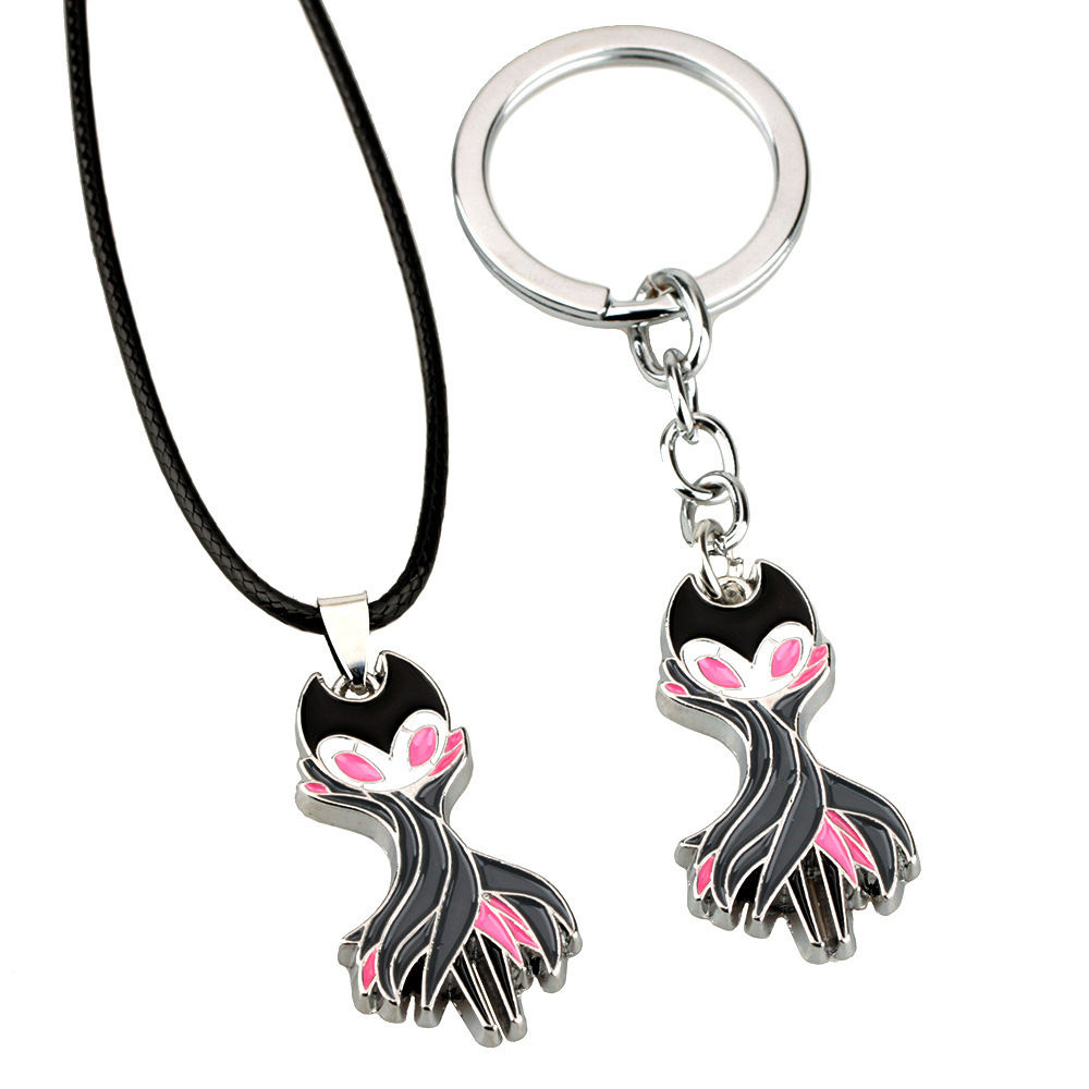 Collier Porte-clés Hollow Knight - Lot De 2, Alliage, Chaîne 50 Cm, Accessoire Cosplay/Jeu
