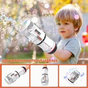 Nueva máquina de burbujas completamente automática 2 en 1 2 en 1 giratoria niños al aire libre juguetes de verano soplando burbujas - Product Image 2