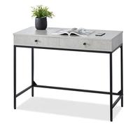 Escritorio para PC con Marco de Madera Toshuo, Superficie de Madera Simple para Oficina en Casa y Sala de Estudio