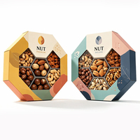 Boîte d'emballage haut de gamme personnalisée en carton alimentaire de qualité supérieure pour noix et biscuits, avec séparateur, pelliculage mat et revêtement UV