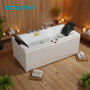Bain à remous rectangulaire en acrylique pour une personne, baignoire d'angle autoportante, spa à jets d'air, <span class=keywords><strong>jacuzzi</strong></span> pour usage intérieur - Product Image 1