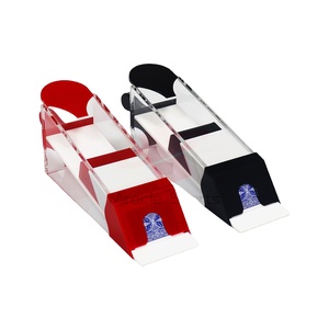 Miracle Gaming Casino Grade Black Red 1-8 Decks Acrílico <span class=keywords><strong>Poker</strong></span> Shoes Black <span class=keywords><strong>Jack</strong></span> Dealing Shoe Box con Blackjack Shoe - Product Image 1