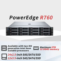 Serveur informatique en rack Dell R760 R750 haute performance pour l'IA, la virtualisation GPU, l'hébergement cloud et les serveurs d'entreprise pour centres de données