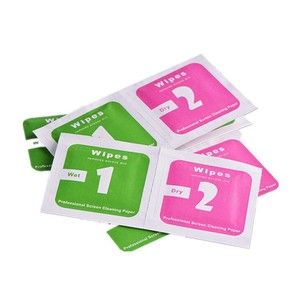 Work Record <b>Screen</b> <b>Protector</b> Tool Kit Lemon Yellow With Alcohol Pad For Mobile <b>Phone</b> Installation - Product Image 4