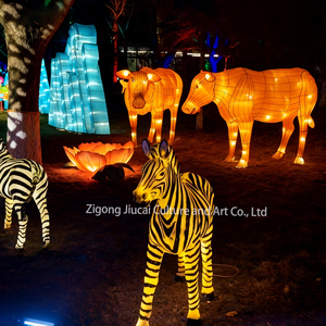 ชุดโคมไฟรูปสัตว์<span class=keywords><strong>ซาฟารี</strong></span>ขนาดใหญ่ โคมไฟผ้าจีนกันน้ำ ไฟ LED ธีมสวน<span class=keywords><strong>สัตว์</strong></span> สำหรับตกแต่งงานเทศกาลสวนสนุก - Product Image 3