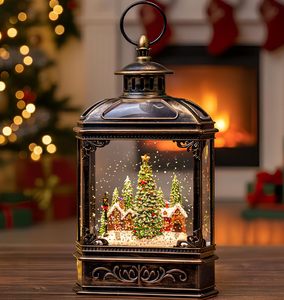 Lampe de table décorative de Noël en plastique, effet flamme clignotante, pour intérieur - Product Image 2