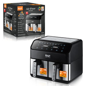 Freidora de Aire Multifuncional RAF de 1000w+1000w con 2 Cestas, Control de Temperatura de 80-200 Grados, Circulación de 360 Grados, RAF 8l - Product Image 1