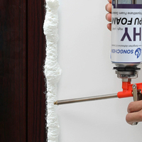 Mousse de pulvérisation en polyuréthane auto-expansive isolante thermique SONGCHEN, mousse PU multi-usages pour la construction, installation facile
