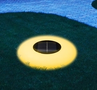 Lumières flottantes LED colorées sur l'eau