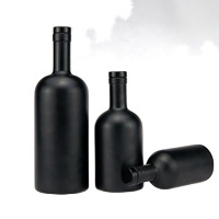 Botol Minuman 500ml 750ml Red Level Whiskey Black Label Whisky, Botol Kaca Kristal Bentuk Khusus, Gabus, Jus Buah, Anggur, Minuman, Tequila