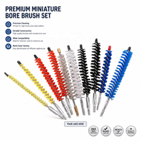 Ensemble professionnel de brosses miniatures multicolores pour le nettoyage de tubes de précision