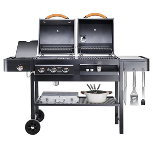 Griglia <span class=keywords><strong>BBQ</strong></span> Moderna a Gas e Carbone per Esterni, Grande Stile Americano in <span class=keywords><strong>Ghisa</strong></span> con 4 Bruciatori, Facile da Assemblare, con Sistema di Sicurezza per la Deaerazione - Product Image 3